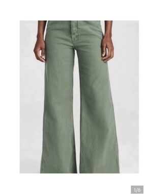 MOTHER Flare Jeans in Olive Green